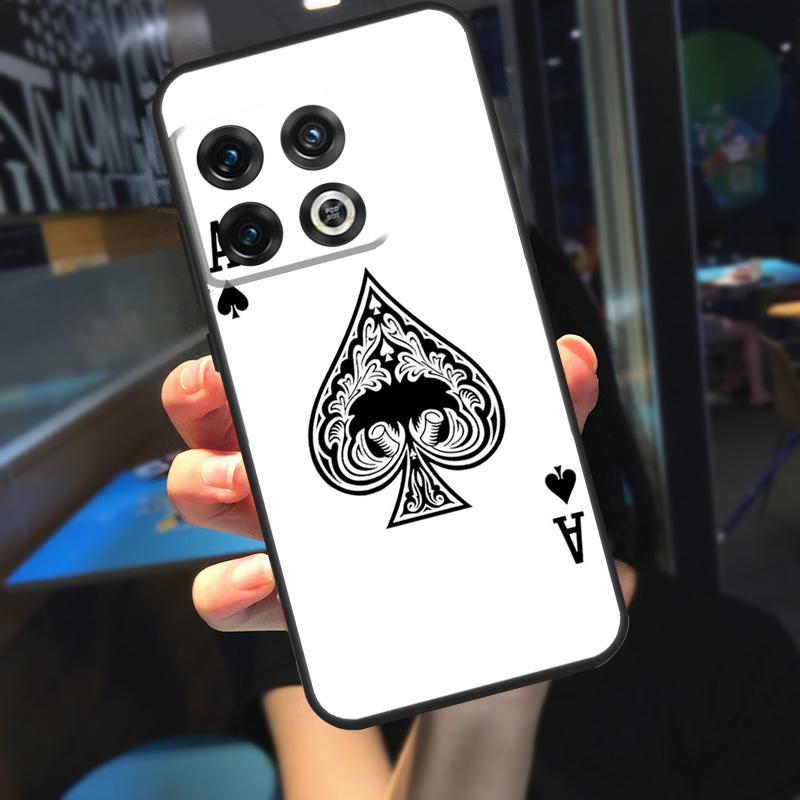 

Ace of spades Poker Card Funda For OnePlus 10T 8T 9RT 12 13 13R 11 9 10 Pro OnePlus Nord 4 CE 2 3 Lite N20 N30 Case OnePlus 8T