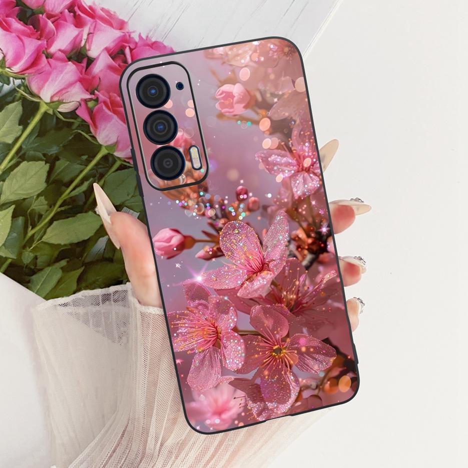 For Motorola Edge 2021 Case XT2141-1 Luxury Butterfly Tree Painted Cover Soft Silicone Case For Motorola Edge 2021 Edge2021 Bags