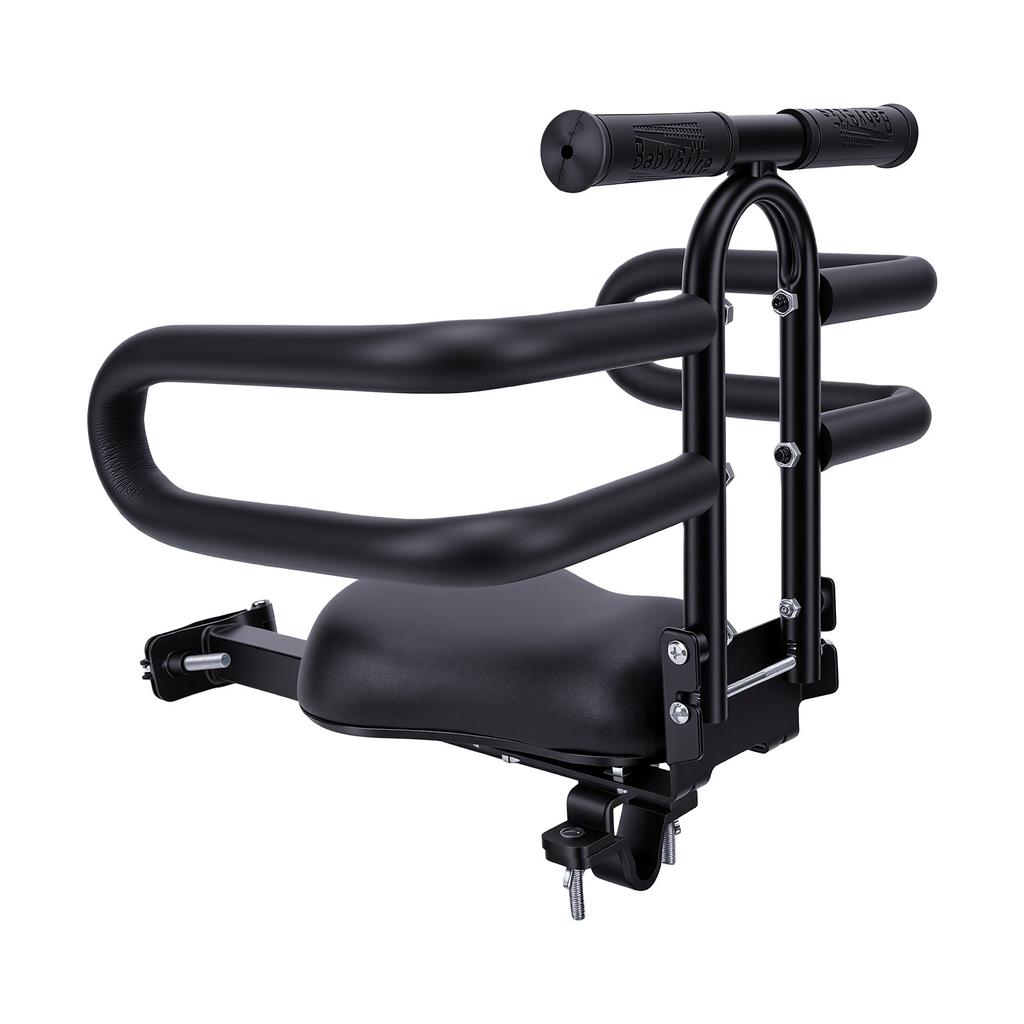 Front Mounted Toddler Bike Seat Guardrail Security Prevents Slipping Spokes Bike Seat Durable Metal Double Frame for