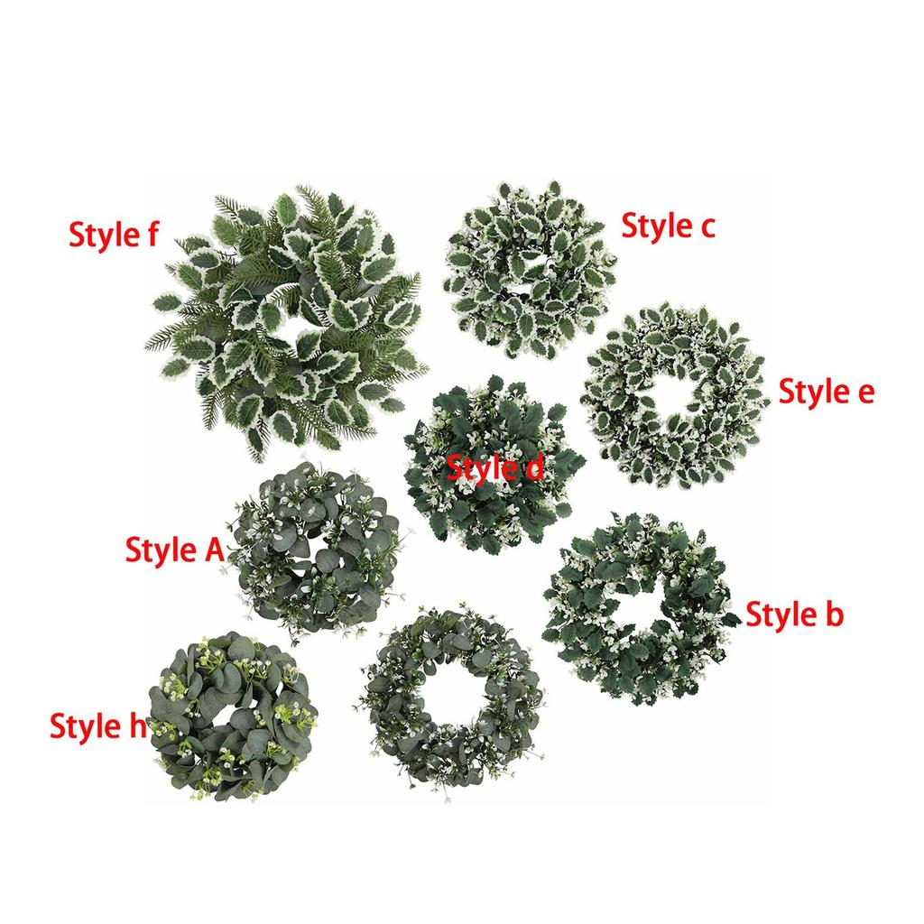 Front Door Eucalyptus Wreath Durable Home Decoration Garland Decor Fall Wreath Outdoor for Party Porch Farmhouse Window Festival