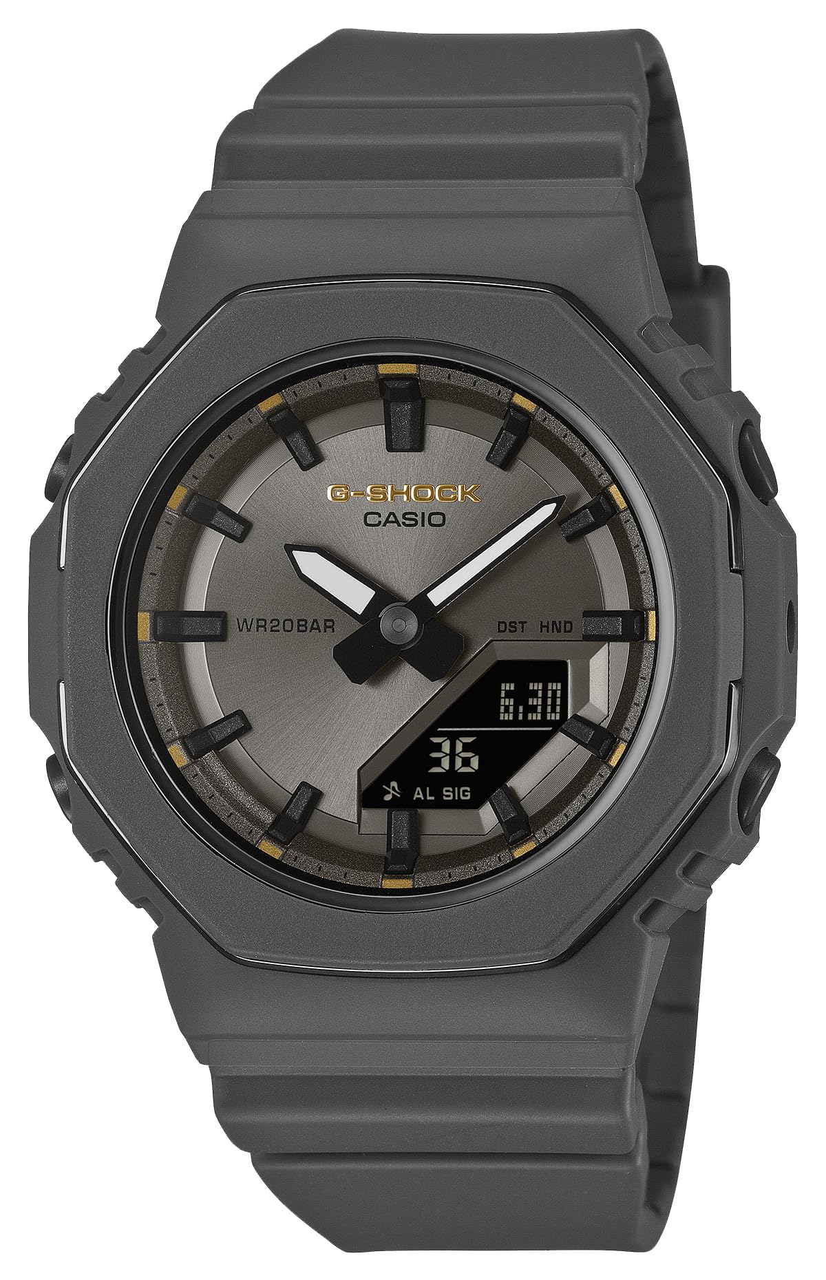 

Casio Памятные часы G-Shock к Международному дню, изготовлены из экологически чистых материалов, темно-серого цвета, женская модель, GMA-P2126W-8AJR, Женские,