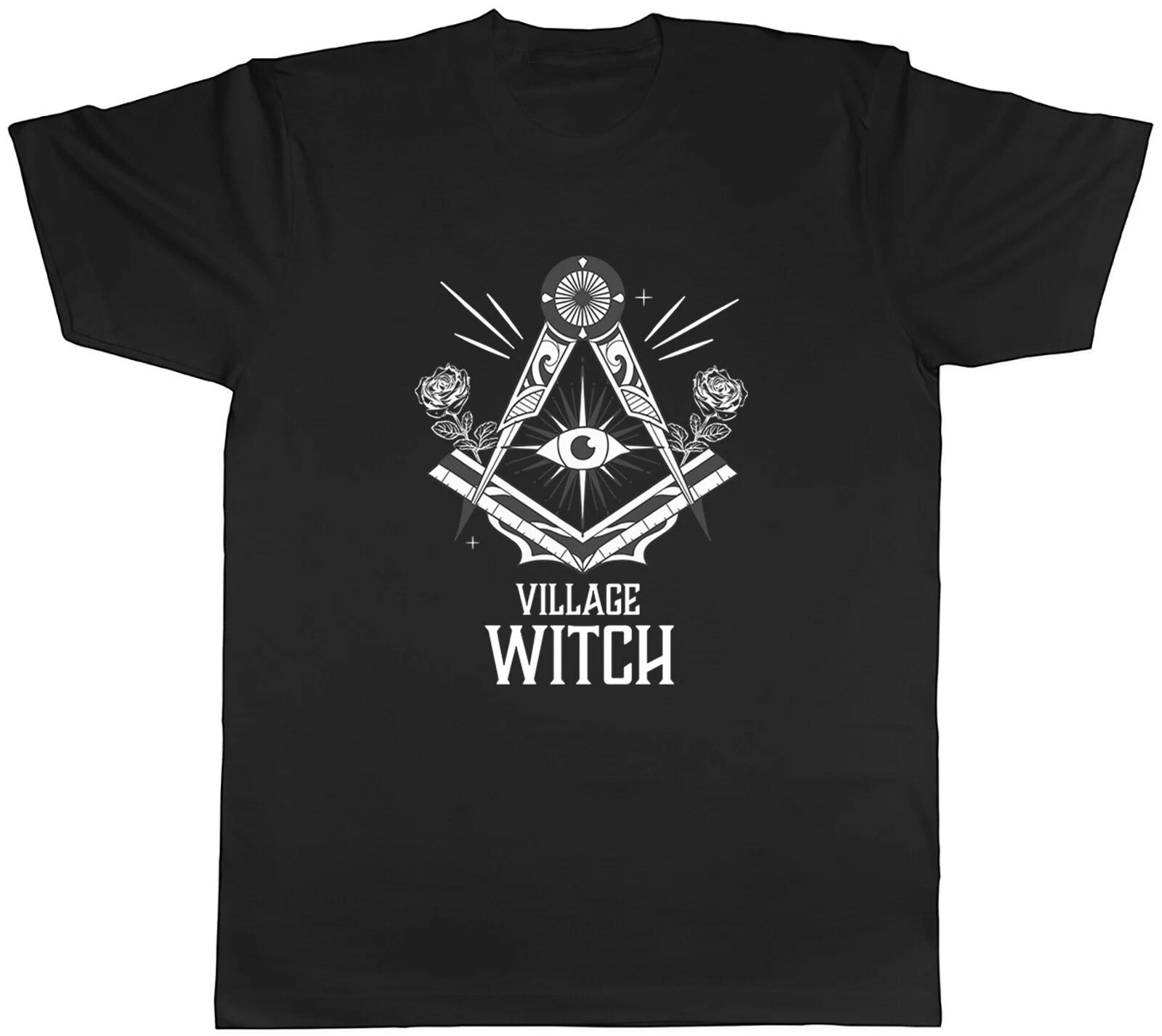Village Witch Mens T-Shirt Halloween Spooky Witches Gothic Unisex Tee Gift XXXXL