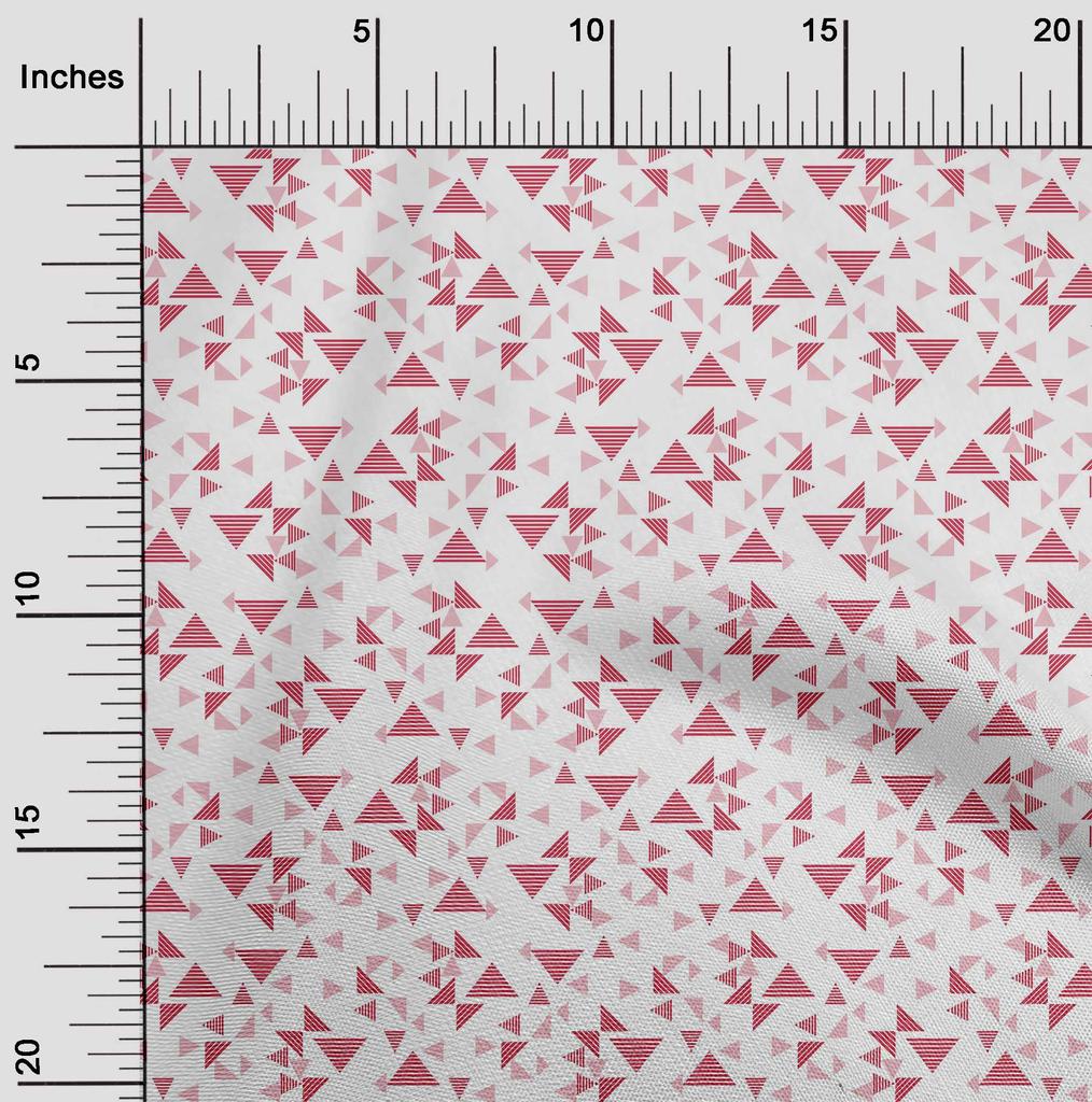 oneOone Cotton Flex Fabric Triangle Geometric Print Fabric By Yard 40 Inch