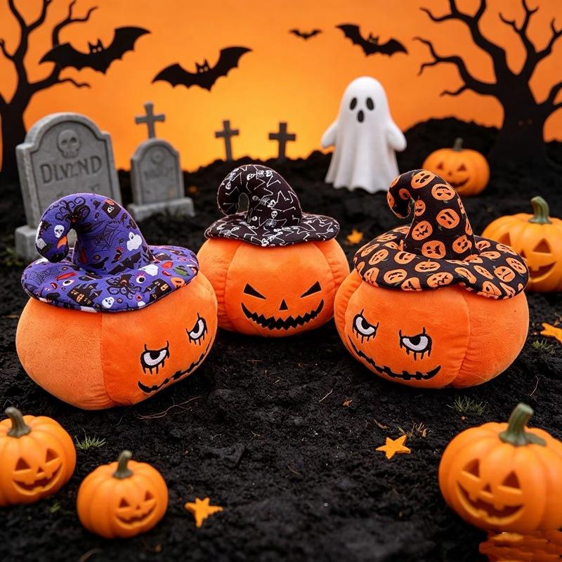 2026 New Halloween Pumpkin Plush Pillow, Holiday Props Decorative Ornaments, Cute Gift Doll, Home Decor