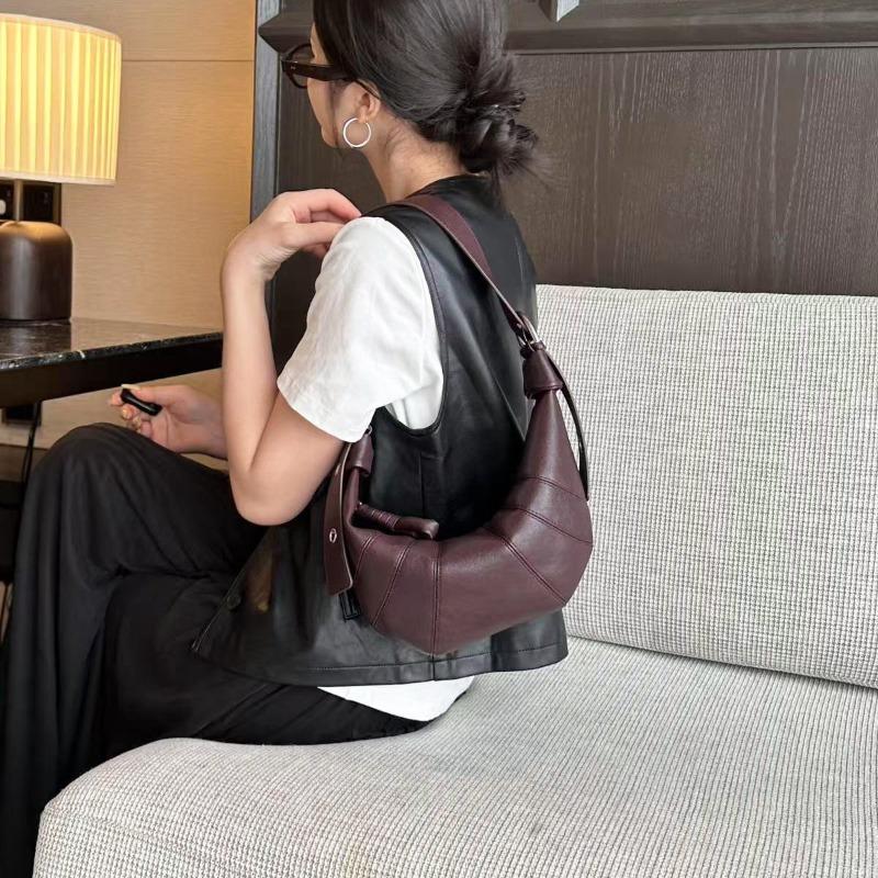 Niche Design Croissant Bag Crossbody Dumpling Bag Women's Versatile Casual Lazy Relaxation Shoulder Bag Crescent Armpit Bag