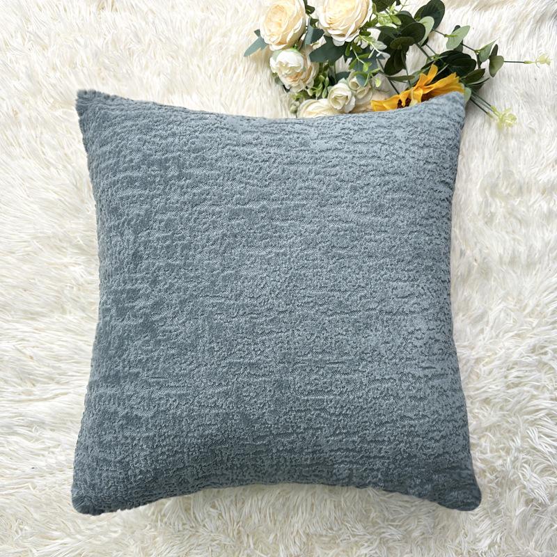 2PCS Soft Chenille Bamboo Throw Pillow Covers. Solid Color Decorative Cushion Covers with Zipper Closure Suitable for Sofa Bed Living Room Decoration