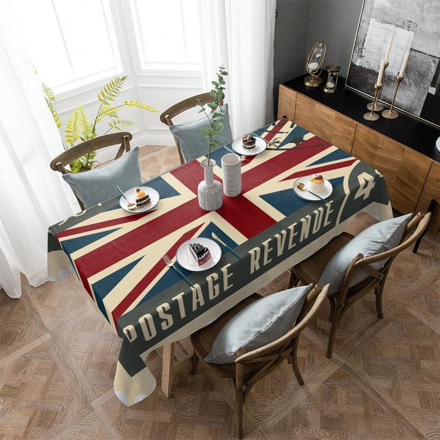 Newspaper English Letters Retro Waterproof Tablecloth Wedding Decor Table Runner Coffee Dinning Decor Table Cover