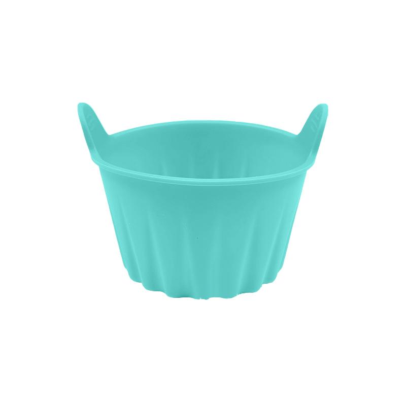 

Silicone Mini Cake Mold Food-Grade High-Temperature Resistant Easy-To-Clean Thickened Double-Eared Cupcake Mold світло-синій колір