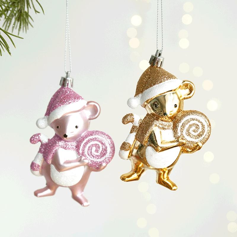 Horse Hanging Pendent For Christmas Tree Decorations Cartoon Animal Bear Ornaments Xmas Keychain Navidad New Year Decor