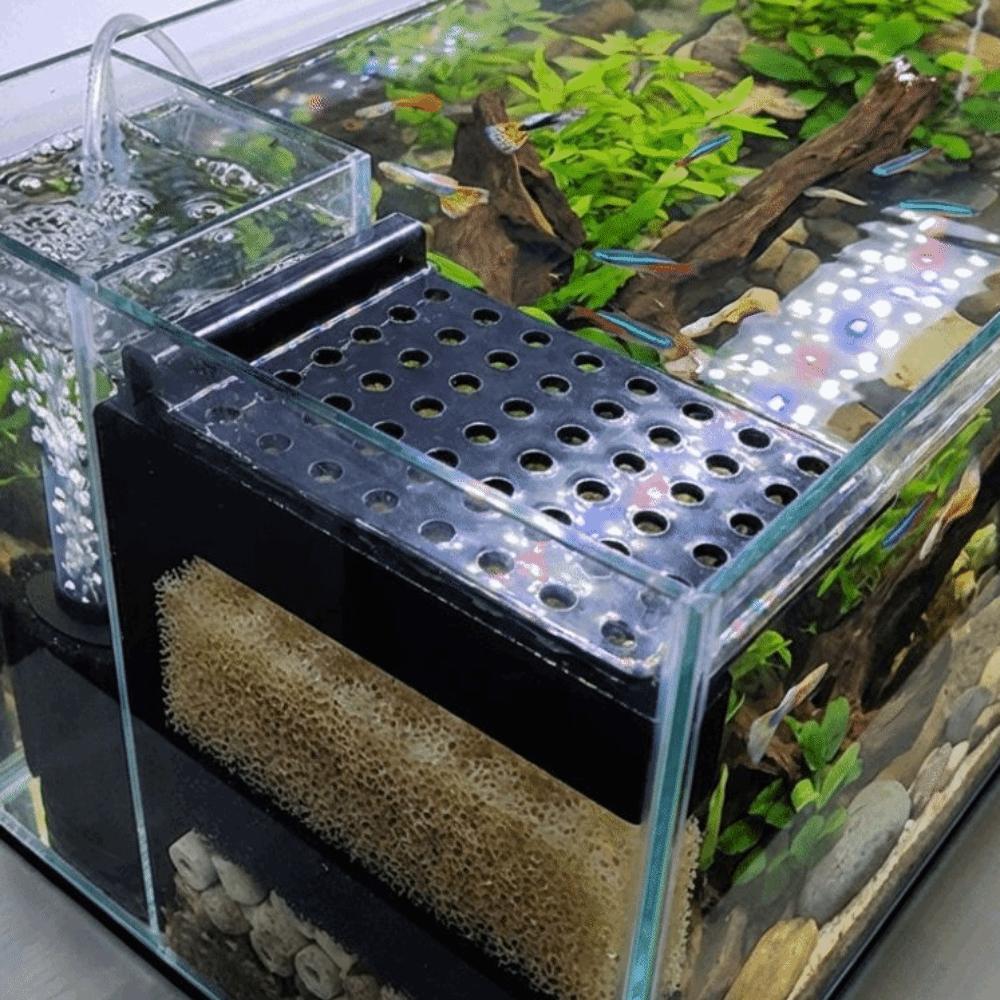 Compact Aquarium Filter Bag Hang on Filter Filter Container External Filter Box  for Home Fish Tank