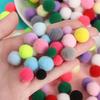50pcs 10/15mm Multicolor Soft Fluffy Ball Pompom Plush Balls for DIY Sewing Holiday Decorations and Jewelry Making Supplies