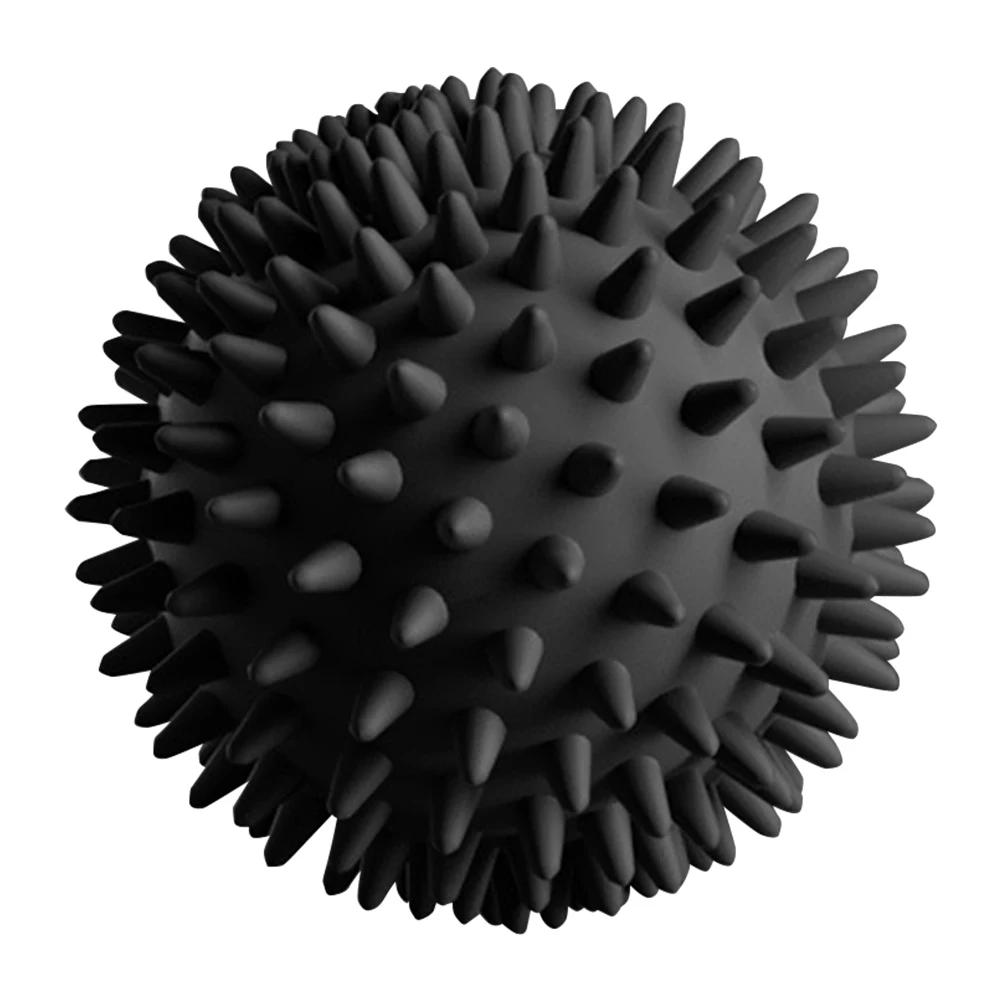

Spiky Massage Ball Spiked Massager Roller High Density Trigger Point Massager Ball 6cm Deep Tissue Roller for Hand Foot Stress чорний