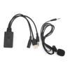 Universal Car AUXIN Bluetooth Audio Wire Wireless Microphone Calls Handsfree Adapter