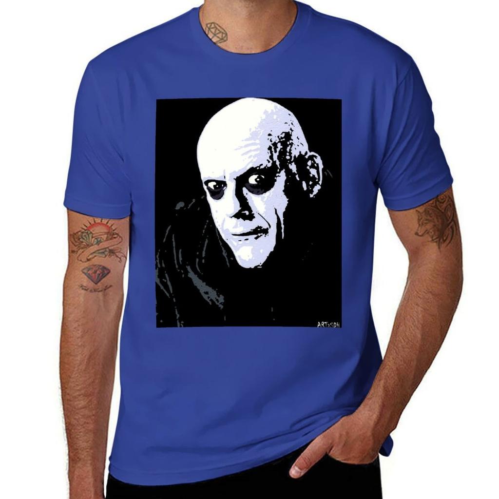 Farbror Fester T-shirt plusstorlekar söta toppar oversized toppar T-shirts för män bomull
