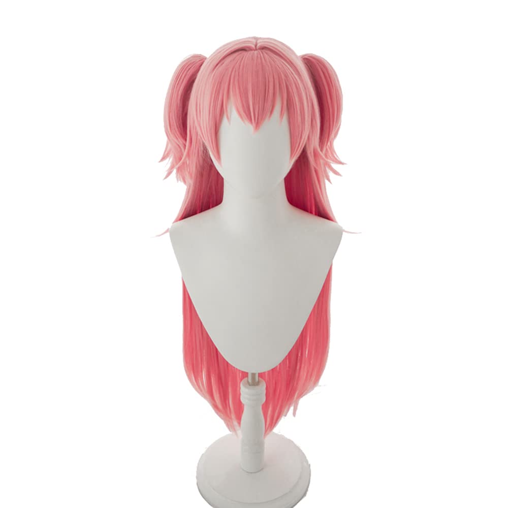 Cosplay Wig with Net, Airi Momoi (Momoi Airi), Pink, Heat-Resistant, Perfect for Cosplay, Photoshoots, and Festivals