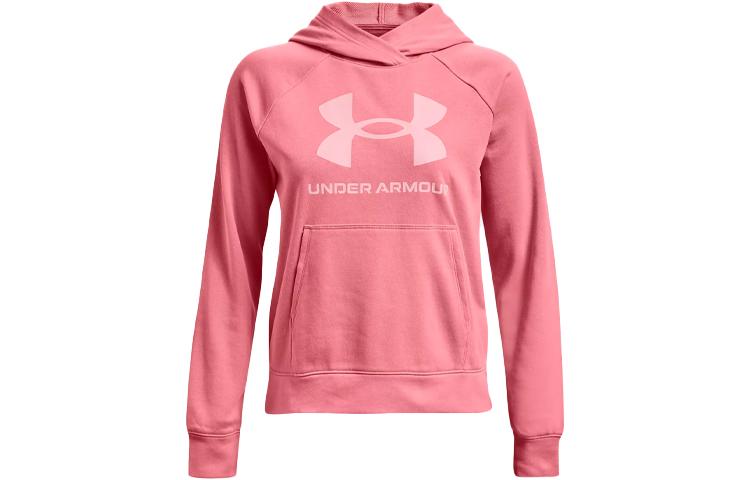 Under Armour Rival Sweatshirts Women s Light Pink Hooded Moderate Regular 1369460-655 M