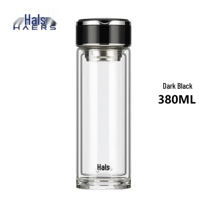 HAERS 380ML Business Tempered Glass Mug