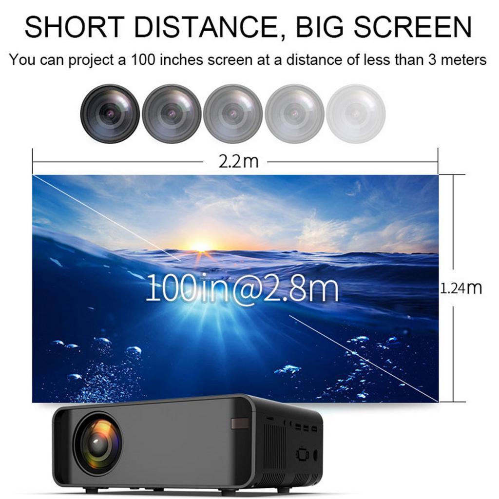 218*148*80mm 55W HD 1080P 2300 Lumens support Full LED Projector HIFI Stereo Home Theater Mini HD Projector