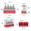 12-48V 600A M10 Marine Battery Bus Bar Heavy Duty Power Distribution Terminal Block with Waterproof Cover Black & Red For Truck