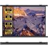 60 Zoll 16:9 Projektorleinwand, Hängend, 4K-kompatibel, Wandmontagefähig, Einziehbar, Faltbar, Tragbar, Innen-/Außenbereich, Heimkino, Heimgebrauch