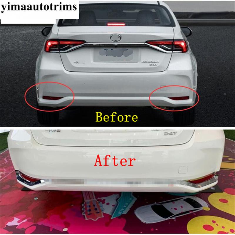 Rear Tail Trunk Fog Lights Lamps Frame Decoration Cover Trim For Toyota Corolla E210  - 2025 ABS Chrome Accessories Exterior