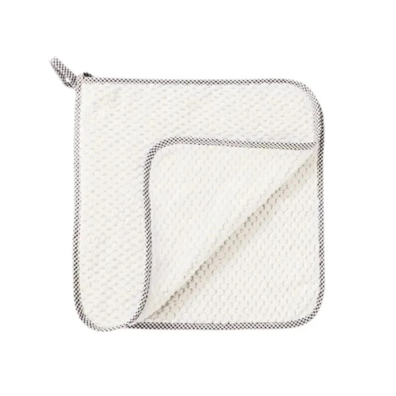 10/1Pc Kitchen Towels Dishcloths Microfiber Towels Absorbent Kitchen Cleaning Cloth Non-Stick Oil Thickened Table Cleaning Cloth
