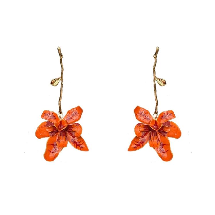 

Intricate Drop Earrings Flower Dangle Earrings Ear Jewelry Women Female Fashion Earrings Suitable for Daily Party Wear 1