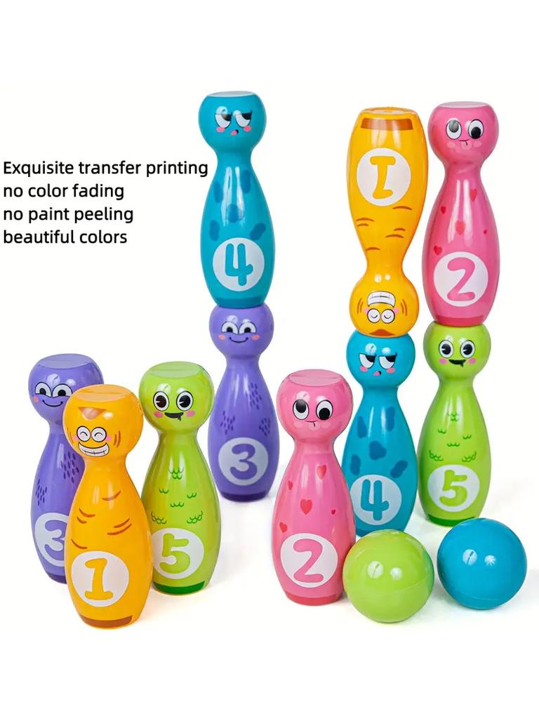 

Baby Animation Bowling Set Education Toys For Kid Toddlers Number Learning Outdoor Sports Interactions Games Plaything For Kids Present