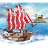 3in1 Pirate Ship Building Set with Treasure Island, Toy Pirates Island Building Kit, Outpost with Slide and Seesaw, Creative Playset Pirates Themed