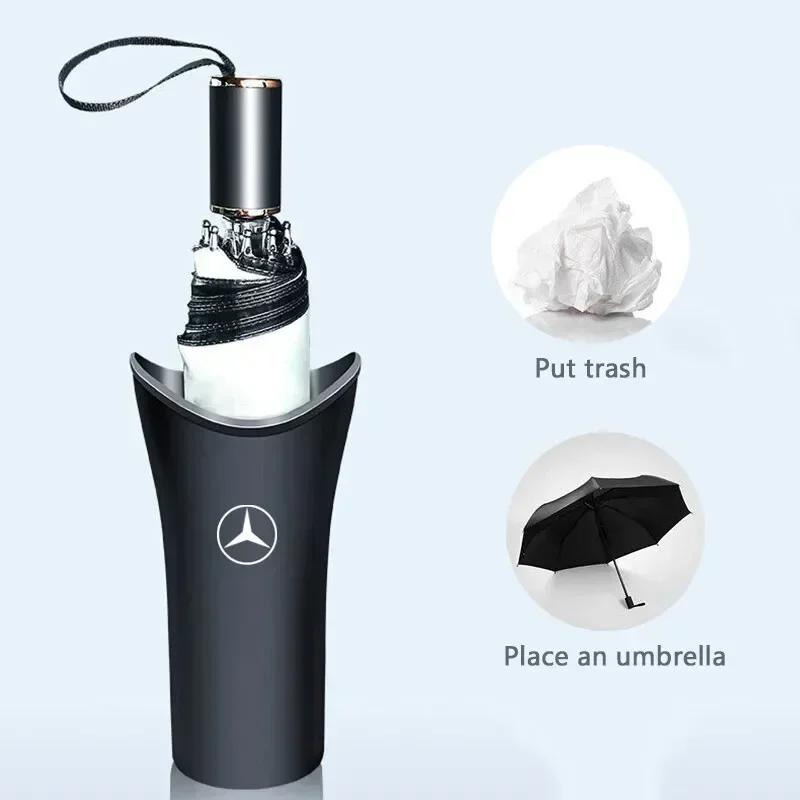 twsqj4 2025 Hot Multi-Functional Portable Car Umbrella Storage Bucket Tools For Mercedes Benz A207 C117 GLK W204 W164 W166 W163 W211 W2