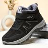 Cotton Shoes, Oversized Snow Boots, Fleece and Thickened Cotton Boots, Walking Shoes, Velcro Women's Boots