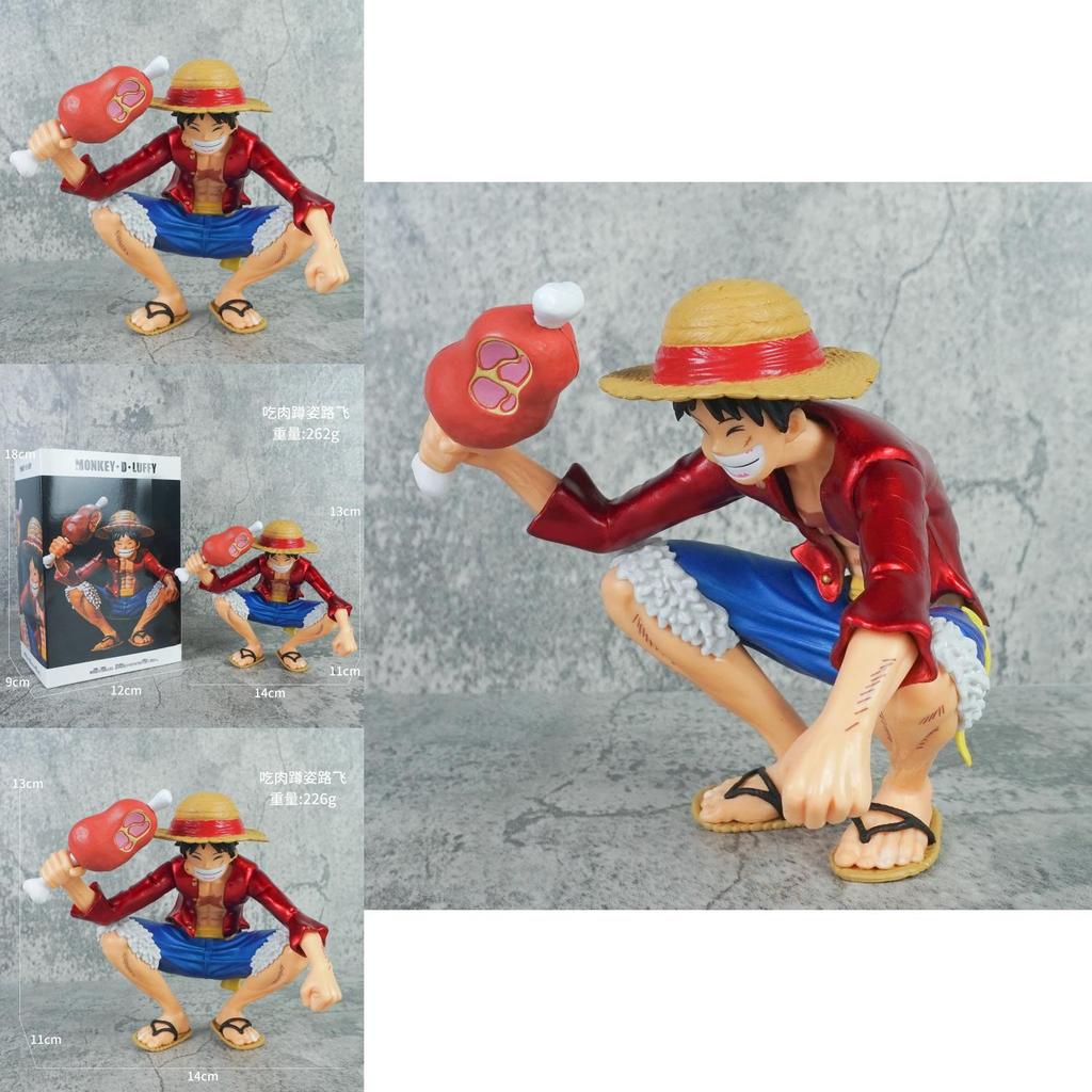 One Piece Luffy Sitting Pose Pvc Figure With Collectible Display For Anime Fans