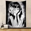Japan Anime Junji Ito Cartoon Tapestry Art Science Fiction Room Home Decor Wall Hanging Sheets