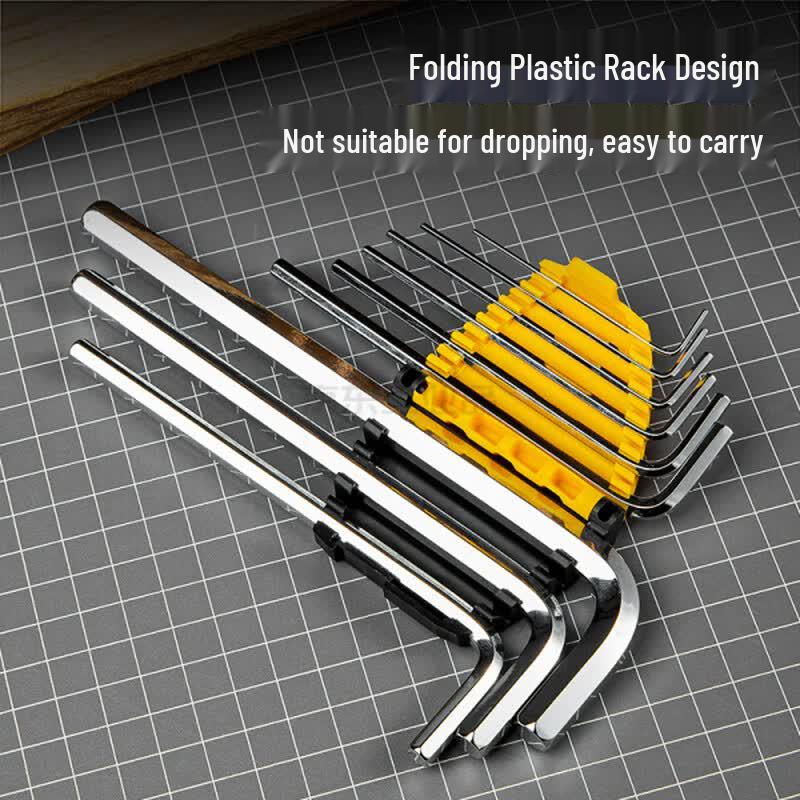 Deli 9-Piece Long Flat Head Hex Key Set