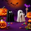 1/2/3/4/6Pcs Halloween Middle Finger Ghost Figurine Mini Spooky Ghost Statue Holiday Party Home Office Desktop Decoration Ornament