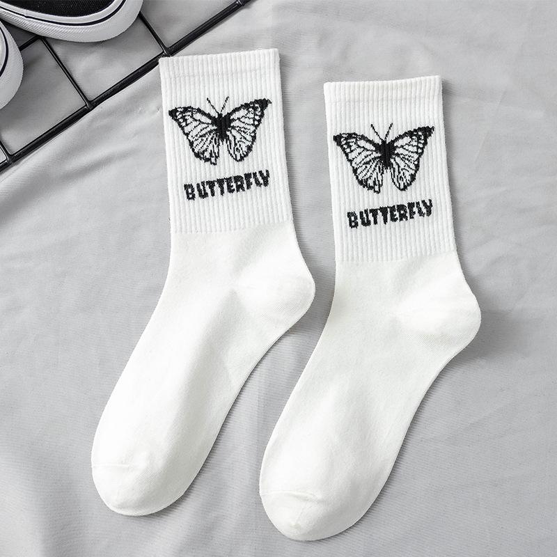 Lolita Skateboard Cotton Socks Women Cute Pattern Hip Hop Crew JK Socks Funny Novelty White Socks Cool Harajuku Designer Socks
