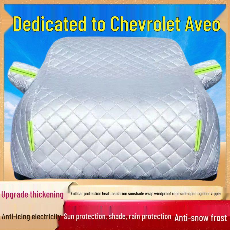

Chevrolet Aveo All-Weather Thickened Car Cover - Sun, Rain, Dust Protection & Heat Insulation Thickened with Cotton, Hail Protection, All-Season