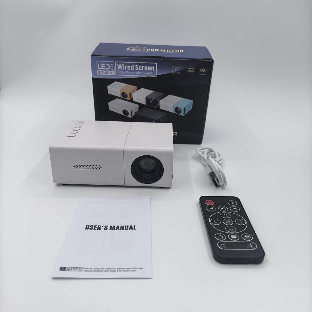 YG300S Mini Portable Projector for Kids and Home Entertainment, 1080p Support