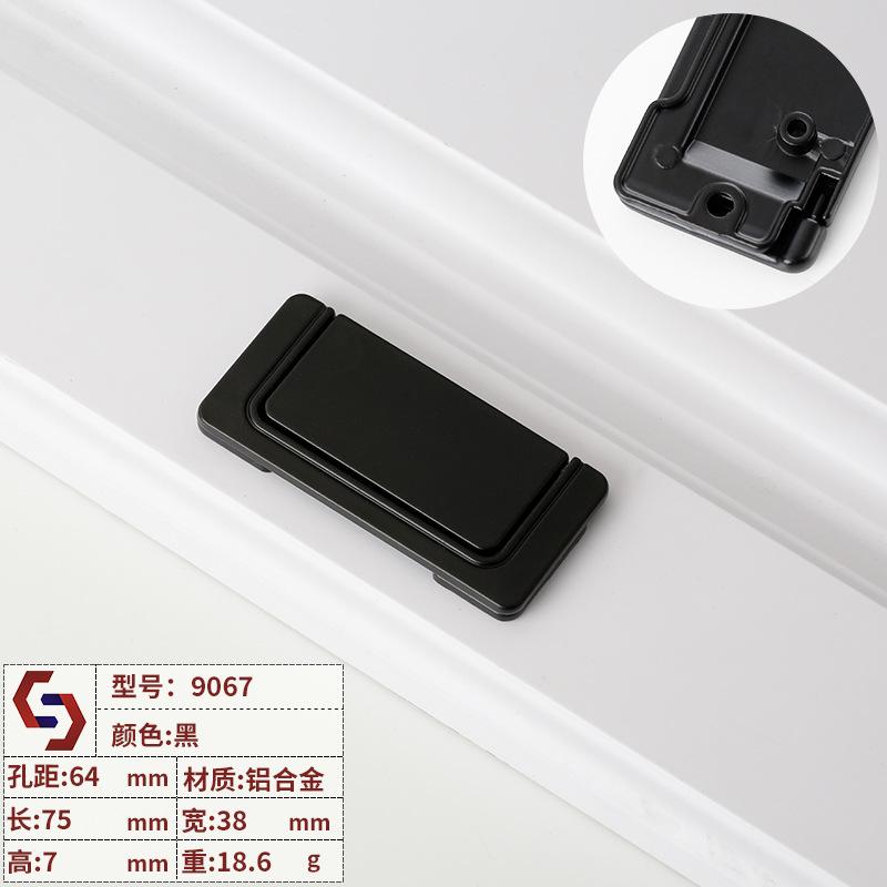 1pcs Modern Hidden Furniture Handles Black Gold Drawer Door Pull Handles for Cabinets and Drawers Beside  Knobs Cupboard Knob