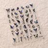 1Pcs 5D Embossed Aurora Butterfly Nail Art Stickers Self Adhesive Decals For Nails Decoration DIY 3D Acrylic Nail Supplies Parts