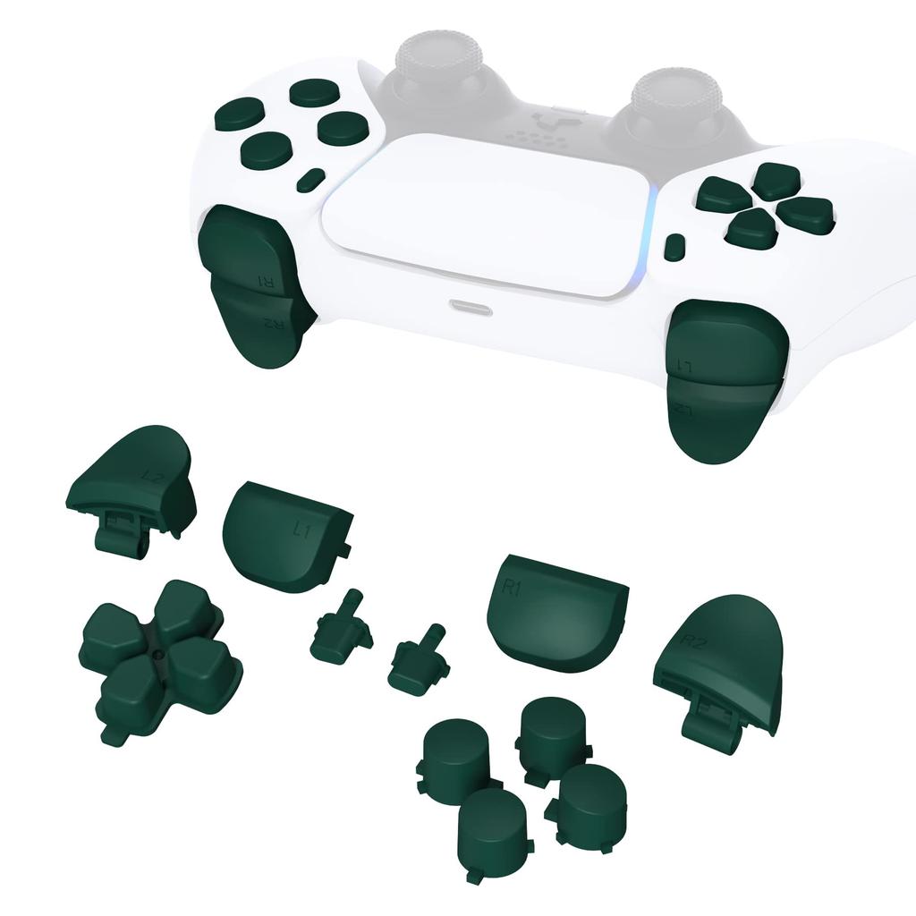 eXtremeRate Replacement for PS5 Controller Share Optional Face Full Button Set for PlayStation 5 Controller Not D-Pad (BDM-010 & 020), R1, L1, R2, L2,