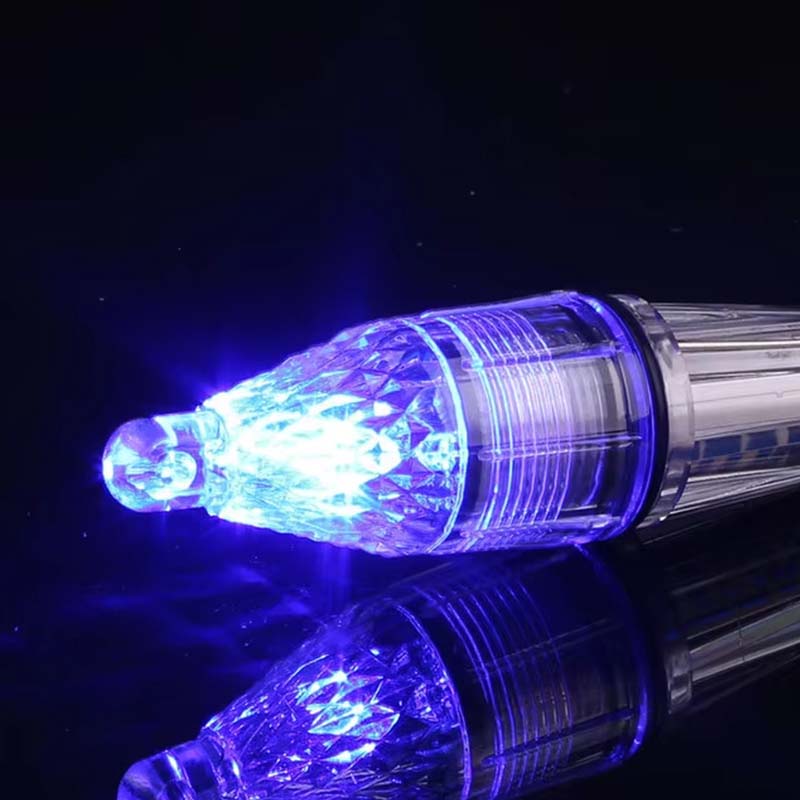 12cm Underwater Fishing Ligh Deep Drop Fishing Light Waterproof Flashing LED Night Fishing Light Attractive Light Green Lights