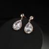 2026 Rhinestones Zircon Necklace Earrings Two-piece Bridal Wedding Dress Necklace Dinner Banquet Accessories
