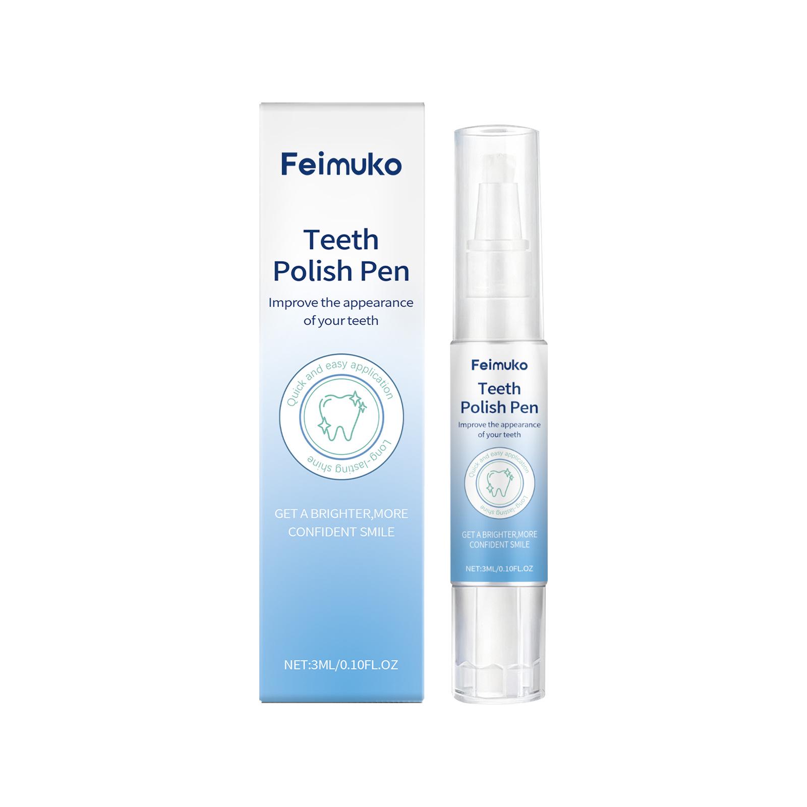 Feimuko Plant-Based Teeth Whitening Varnish: Stain Removal, Gum Protection, Gentle Daily Fresh Breath Formula.