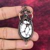 Wild Horse Magnesite Gemstone Pendant Handmade Copper Wire Wrapped Dainty Jewelry