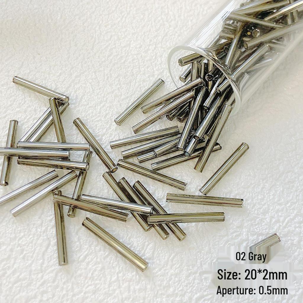 20mm HyunA Skleněné korálky, Tvar trubičky, Sypané pro DIY korálkování, Náramky, Náhrdelníky