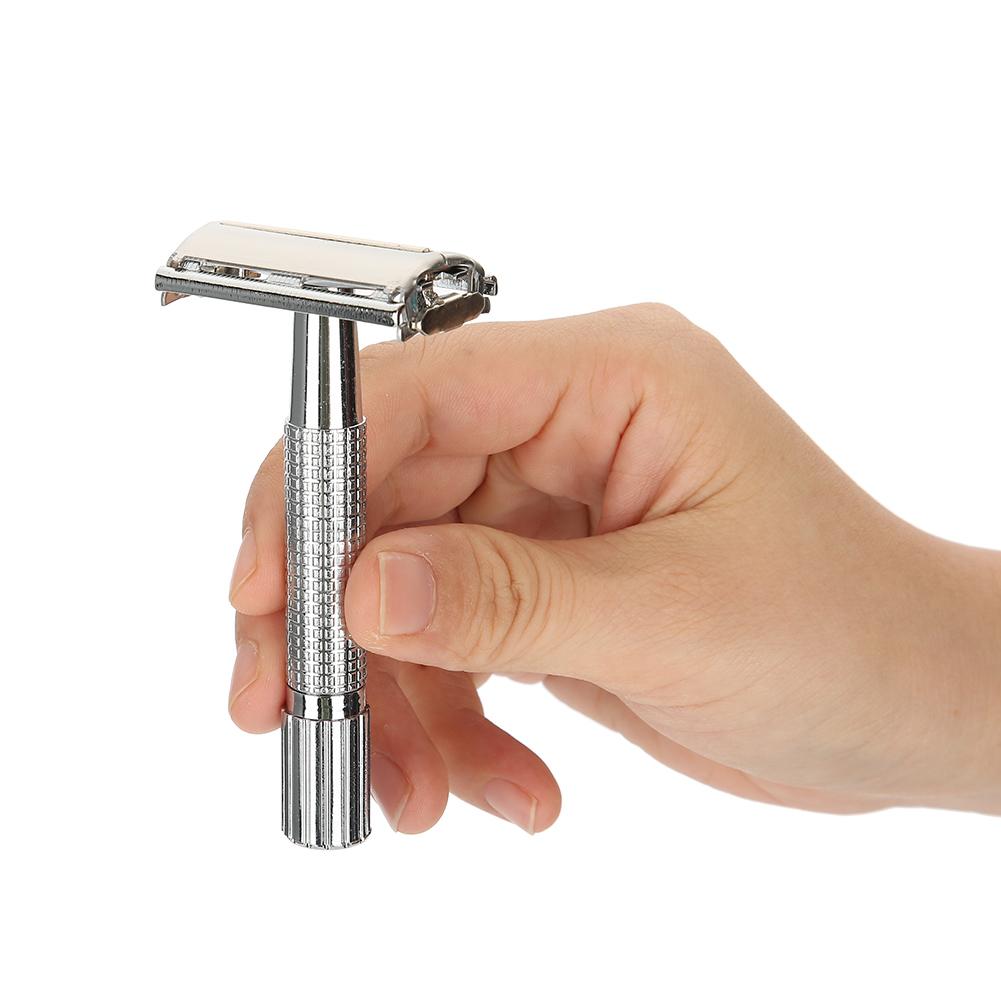 Manual Mens Razor Classic Straight Double Edge Blade Beard Shaver with Case