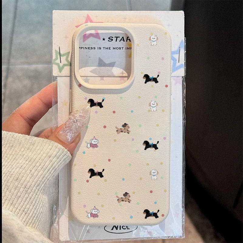 

Чехол Love Polka Dot Puppy для Apple iPhone 16/15/14/13/12/11 Pro Max - Милый защитный чехол Apple 15