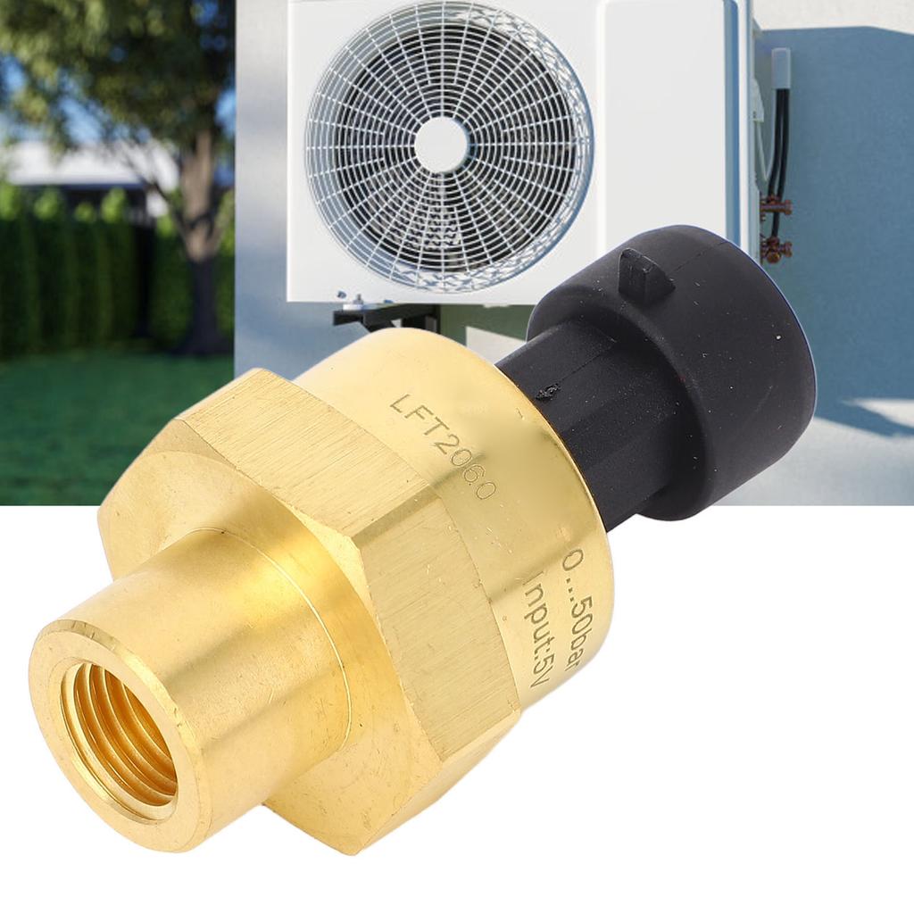 Brass Pressure Transmitter, 0-50 Bar Sensor, 0.5 To 4.5 V Output, High Accuracy IP67, Made of Brass, High Overload Resistance, +Celsius- 1.5% FS Error