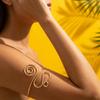 Simple Wrapped Arm Cuff Fashion Spiral Thread Open Arm Cuff Trendy Fashion Gift Daily Accessory